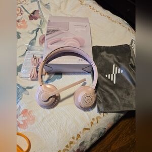 Pink Jamohon EHD2 Computer Headset - On-Ear with Boom Mic